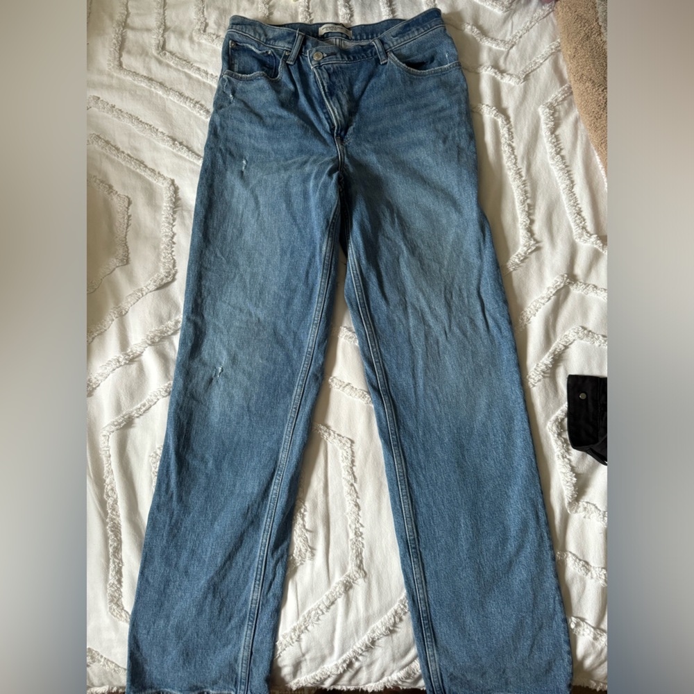 Abercrombie and Fitch the 90s Straight Ultra High Rise Long